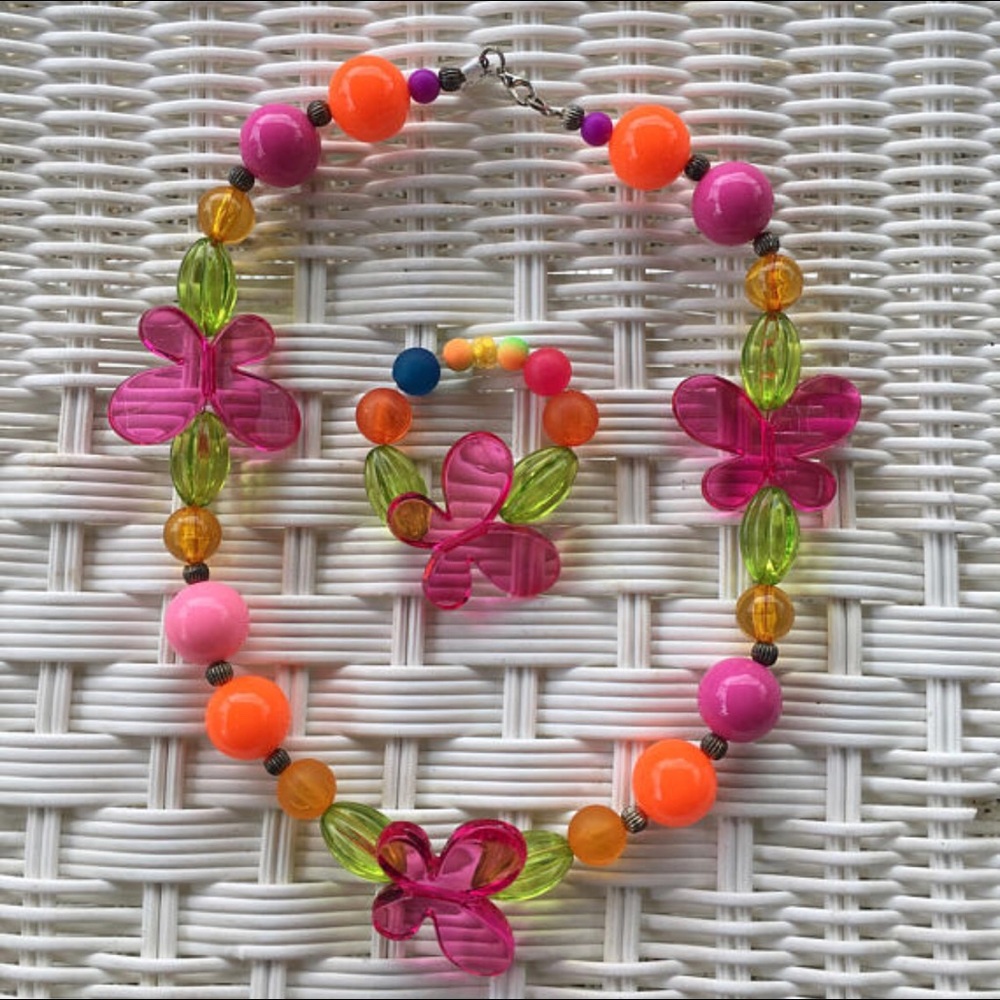 Chunky Butterfly Jewelry Set